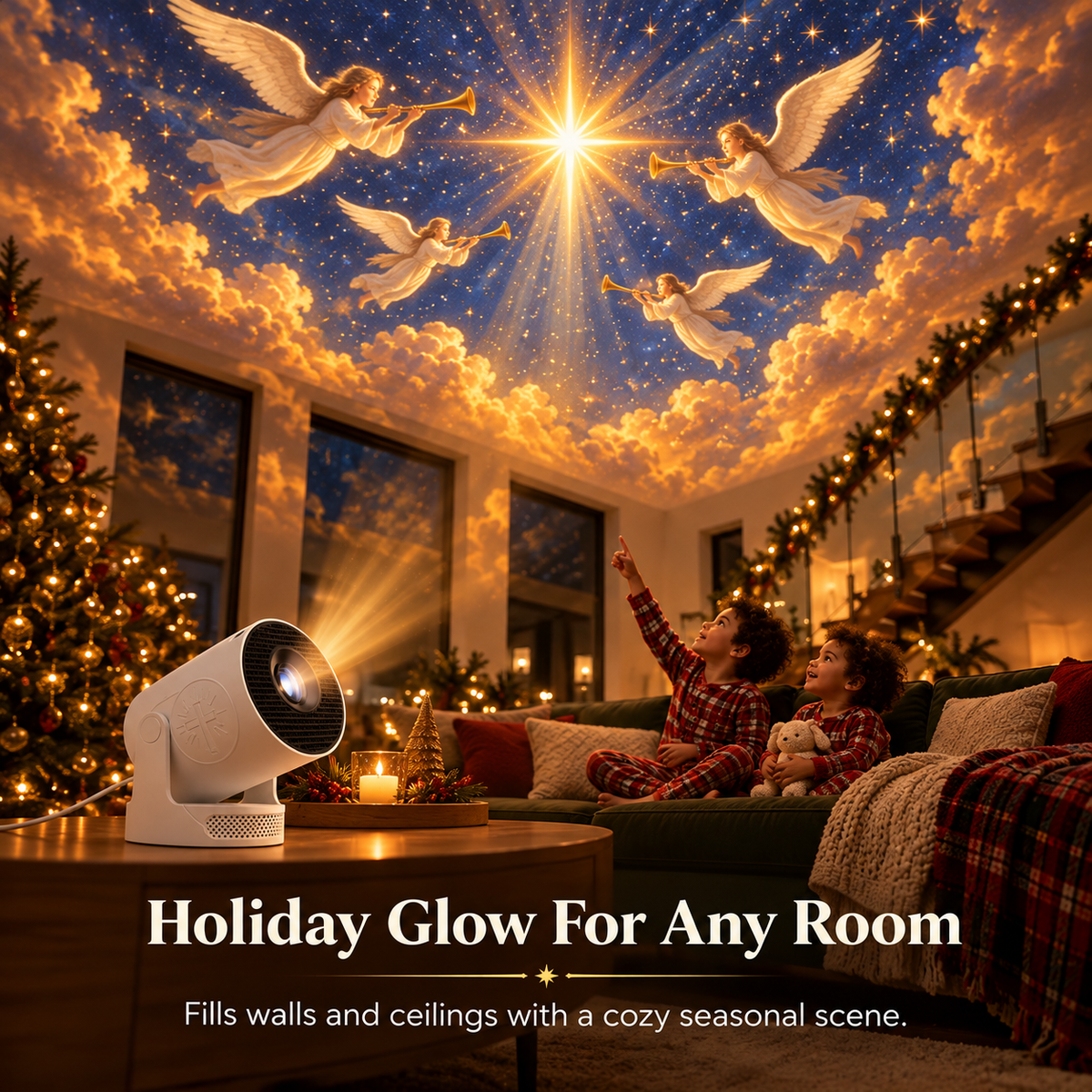⏳ Last day to save 49% –🎄Bible Story Projector Light – Nativity, Noah's Ark & Angels