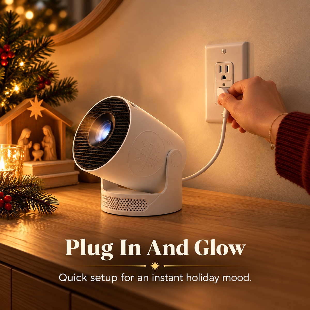 ⏳ Last day to save 49% –🎄Bible Story Projector Light – Nativity, Noah's Ark & Angels