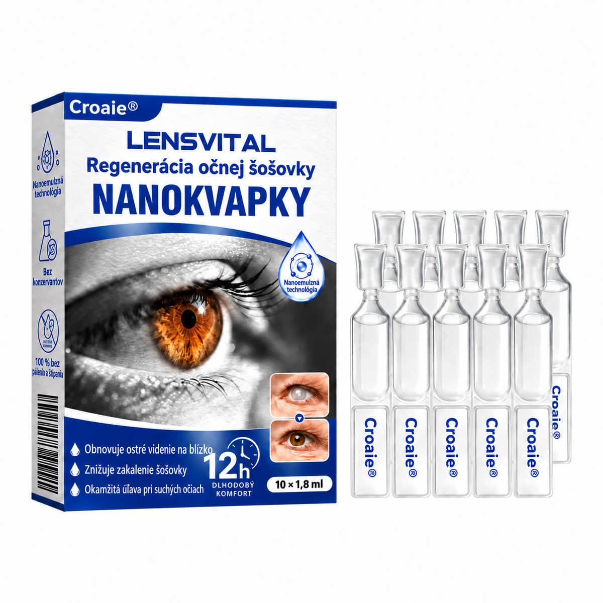 🇸🇰👨‍⚕️✅ Croaie® Nano kvapky na regeneráciu degenerujúcej očnej šošovky